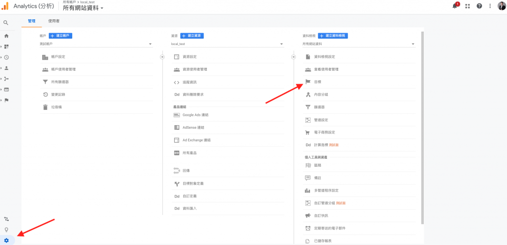 GA 目標設定